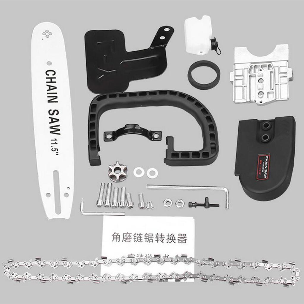 DIY Electric Saw Chain Chainsaw Stand Bracket Set Wood Cut for Angle Grinder