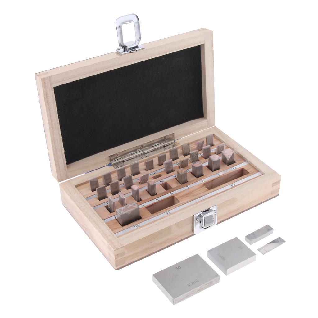 32Pieces Grade 0 Gauge Block High Precision Calibration Block for Micrometer