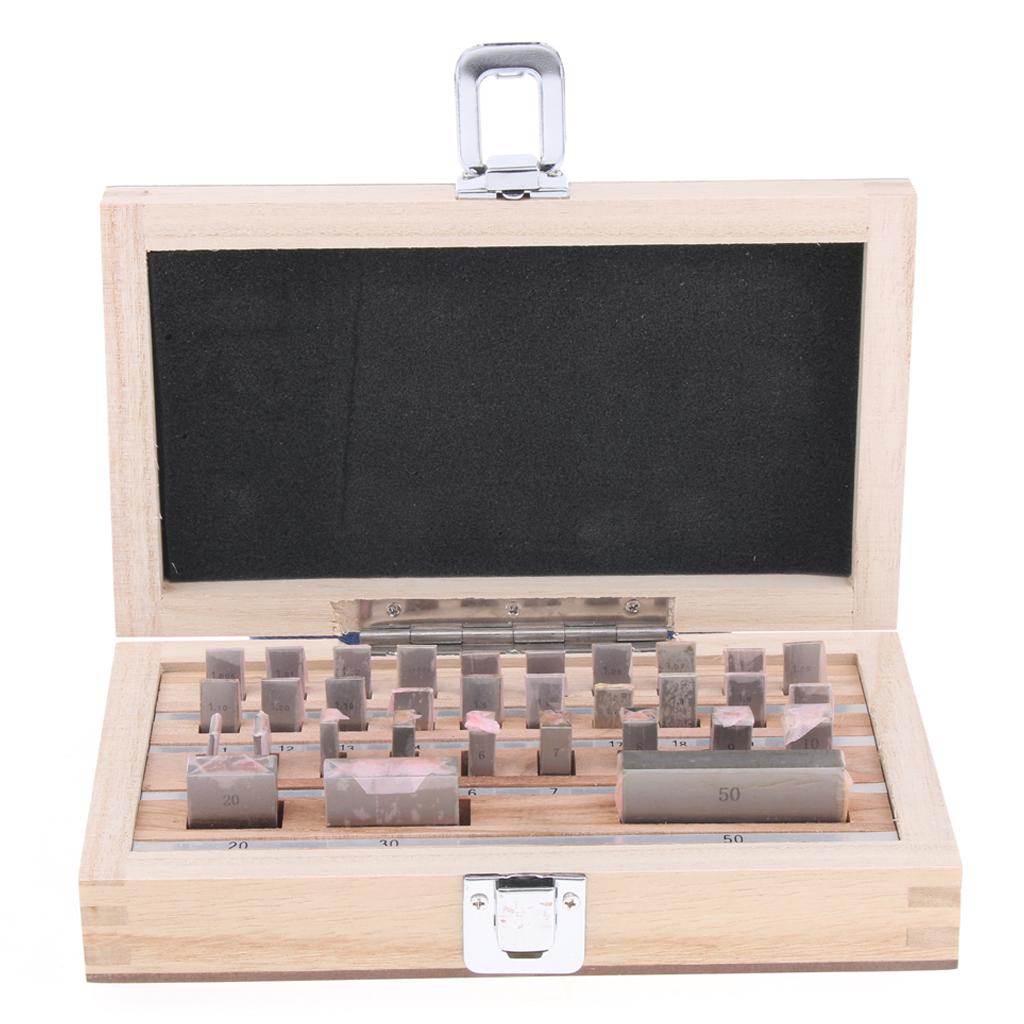 32Pieces Grade 0 Gauge Block High Precision Calibration Block for Micrometer
