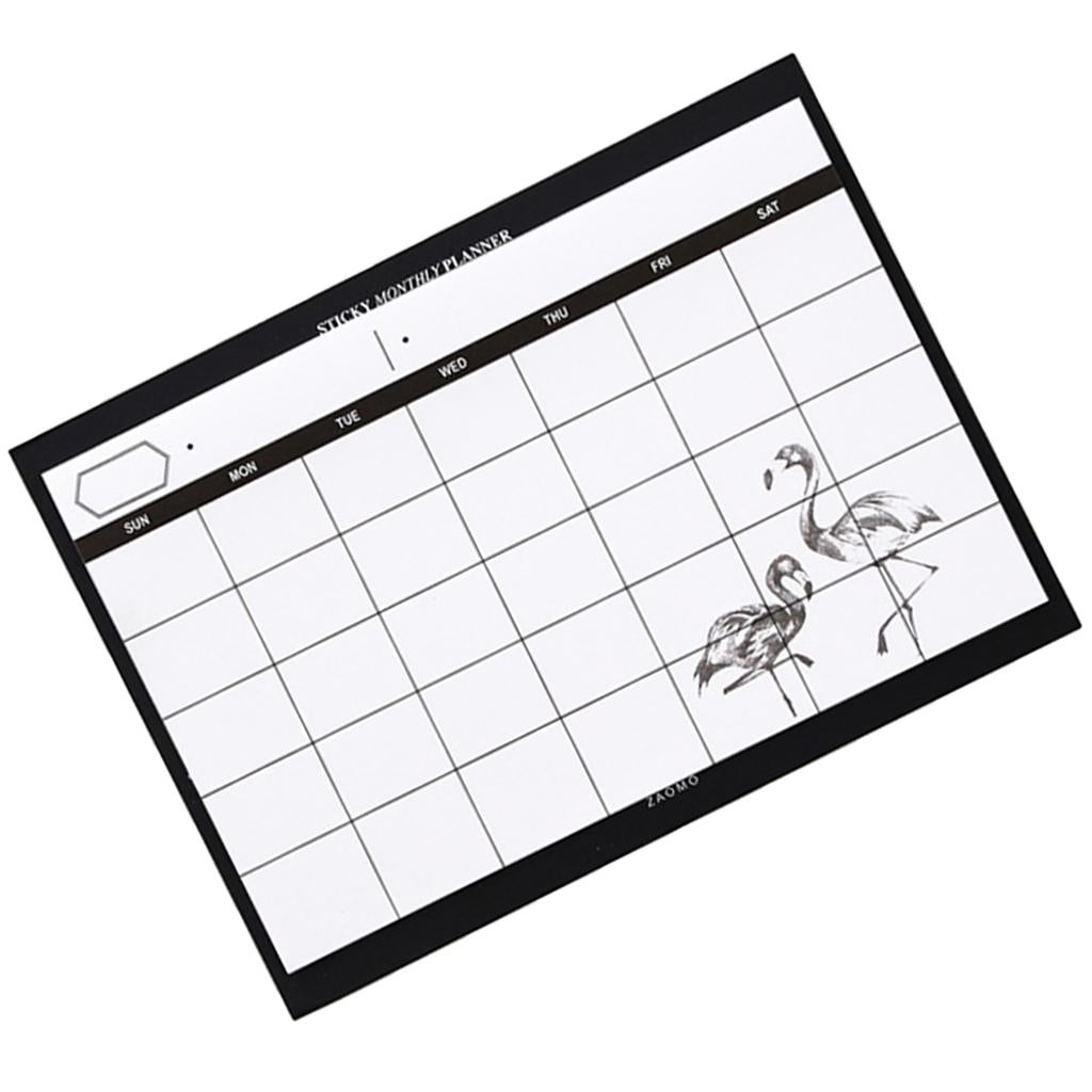 Creative Simple Desktop Monthly Planner Mini Notebooks Office Supplies White