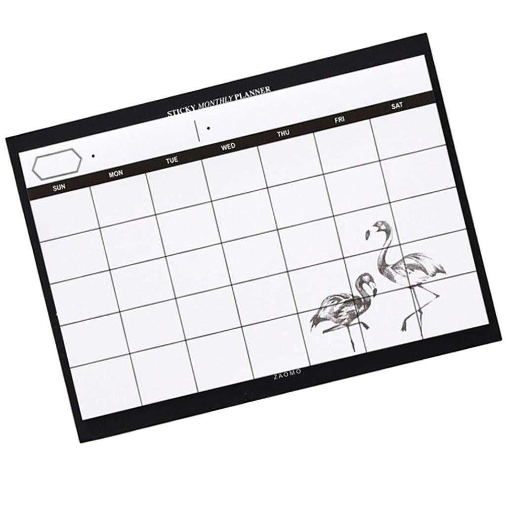 Creative Simple Desktop Monthly Planner Mini Notebooks Office Supplies White