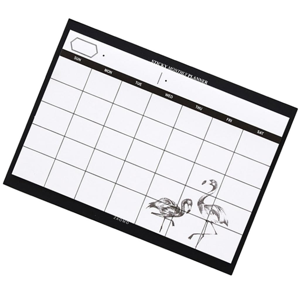 Creative Simple Desktop Monthly Planner Mini Notebooks Office Supplies White