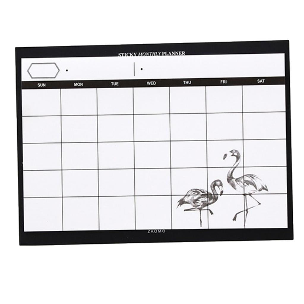 Creative Simple Desktop Monthly Planner Mini Notebooks Office Supplies White