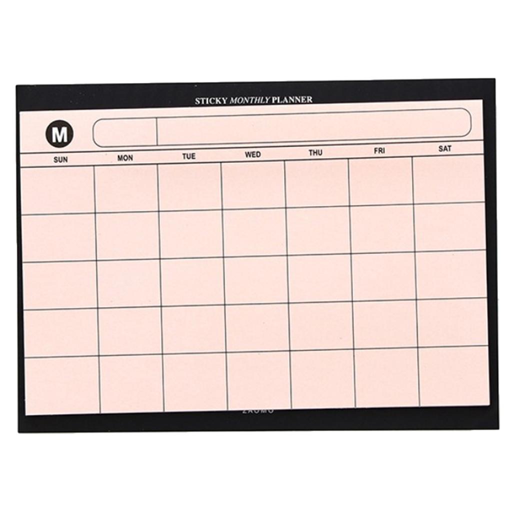 Creative Simple Desktop Monthly Planner Mini Notebooks Office Supplies Orange