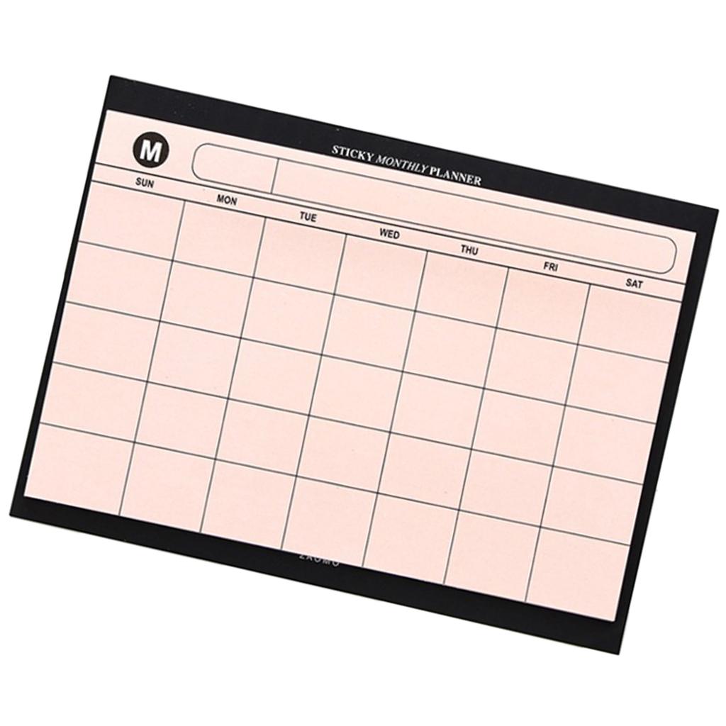 Creative Simple Desktop Monthly Planner Mini Notebooks Office Supplies Orange