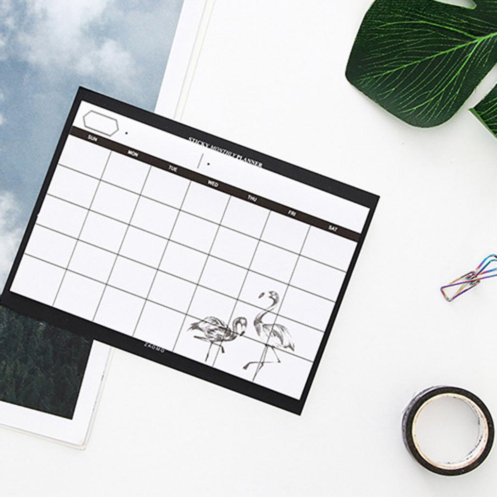 Creative Simple Desktop Monthly Planner Mini Notebooks Office Supplies Orange