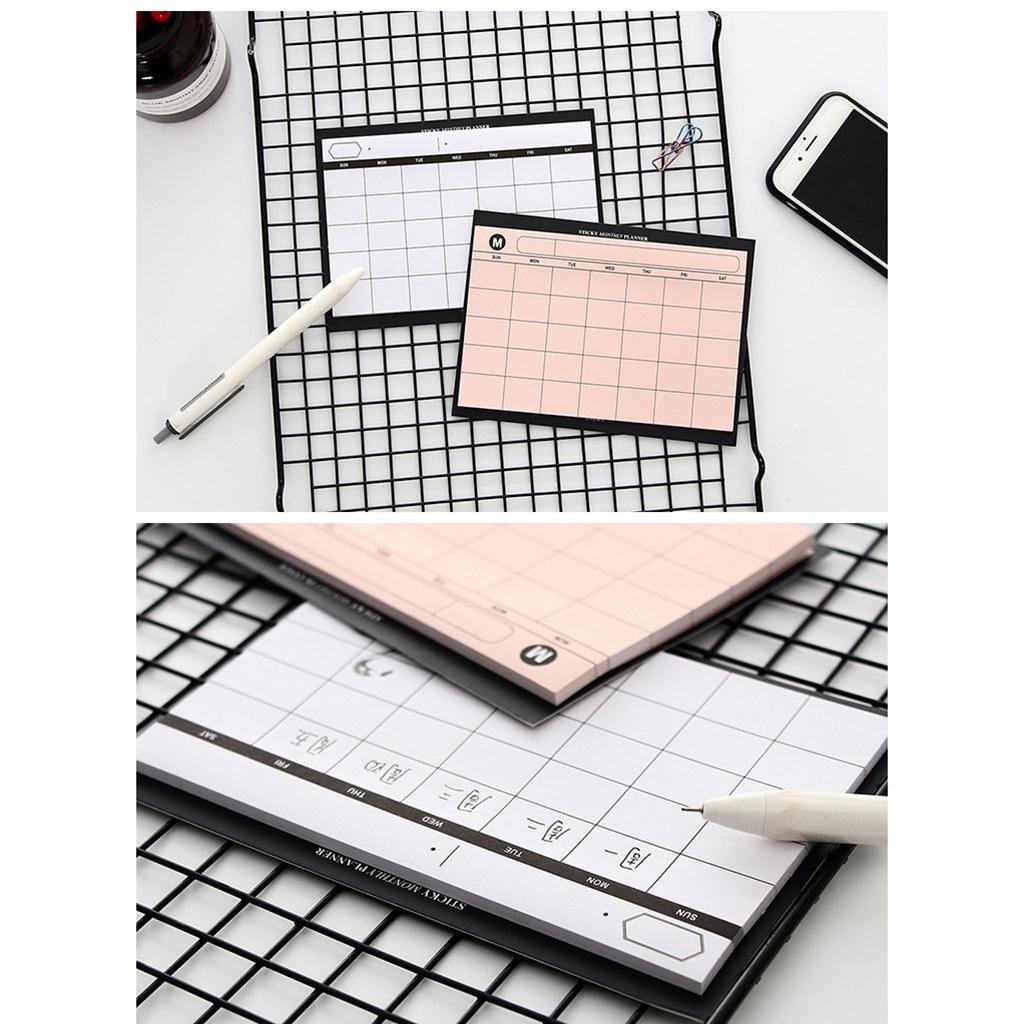 Creative Simple Desktop Monthly Planner Mini Notebooks Office Supplies Orange