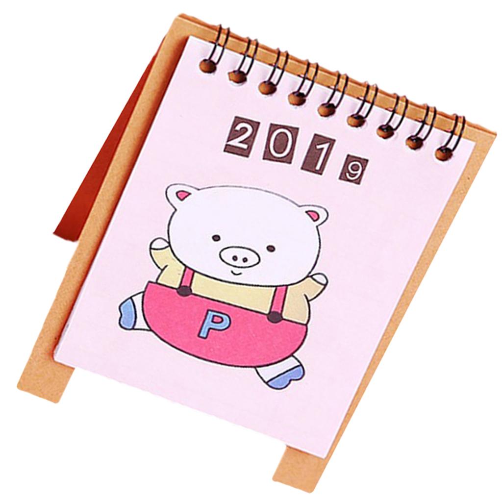 Cute Desk Calendar 2019 Monthly Piggy Fruit Chinese Traditional Style 2