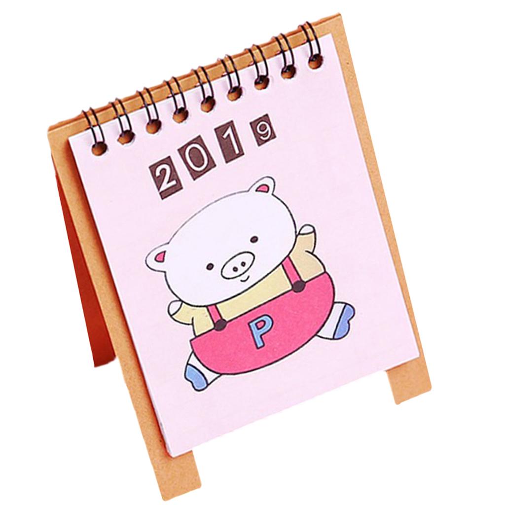 Cute Desk Calendar 2019 Monthly Piggy Fruit Chinese Traditional Style 2