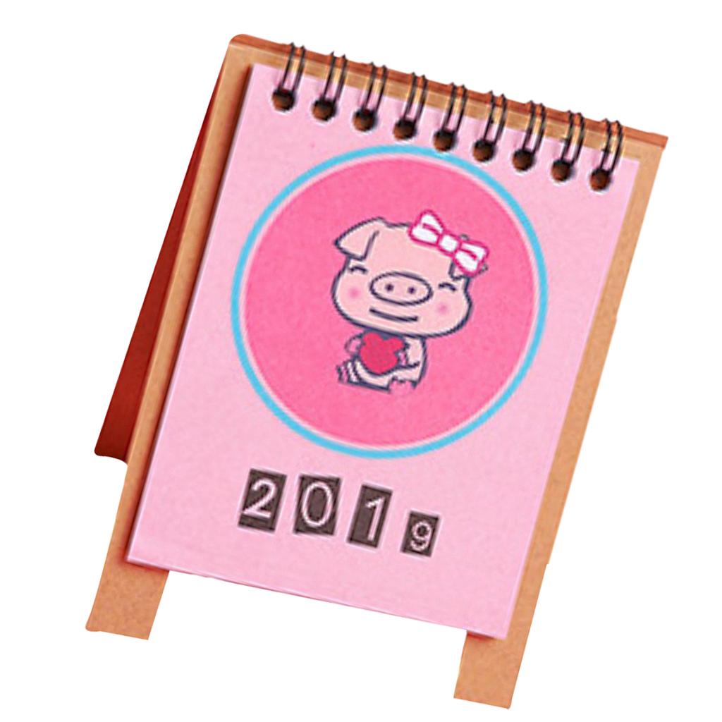 Cute Desk Calendar 2019 Monthly Piggy Fruit Chinese Traditional Style 3