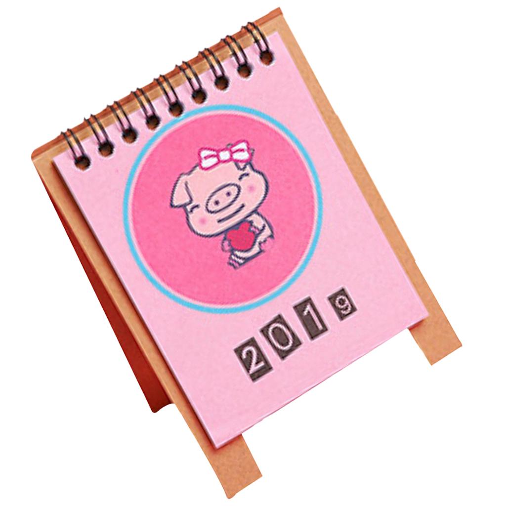 Cute Desk Calendar 2019 Monthly Piggy Fruit Chinese Traditional Style 3