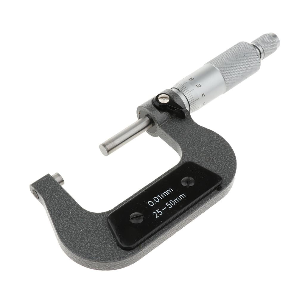 Outside Micrometer Set Gauge Vernier Caliper Wrench Measuring  25-50mm