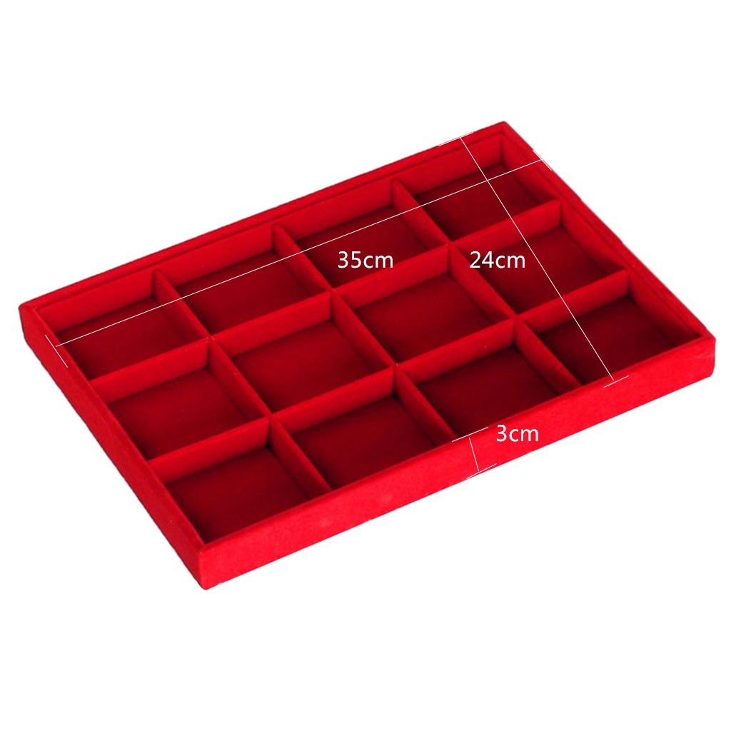 Ring Earring Necklace Jewelry Display Organizer Box Tray Showcase Holder 3