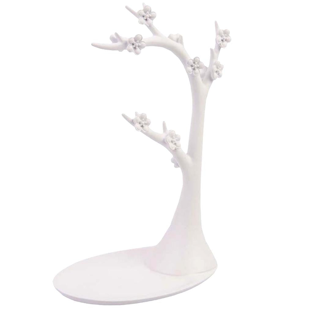 Resin Ornaments Storage Stand Jewelry Ring Pendent Hanging Display White