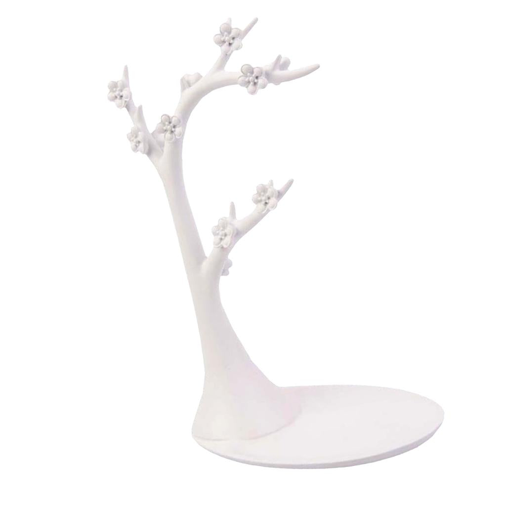 Resin Ornaments Storage Stand Jewelry Ring Pendent Hanging Display White