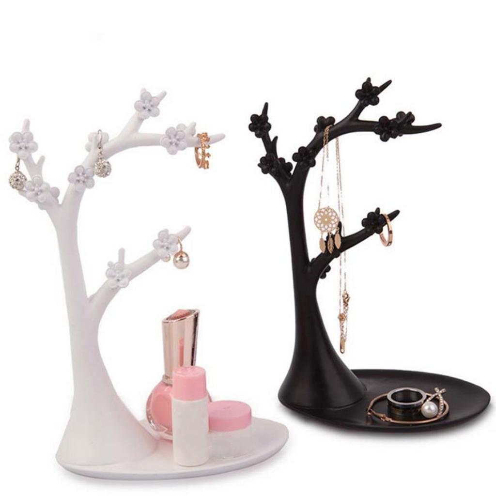 Resin Ornaments Storage Stand Jewelry Ring Pendent Hanging Display White