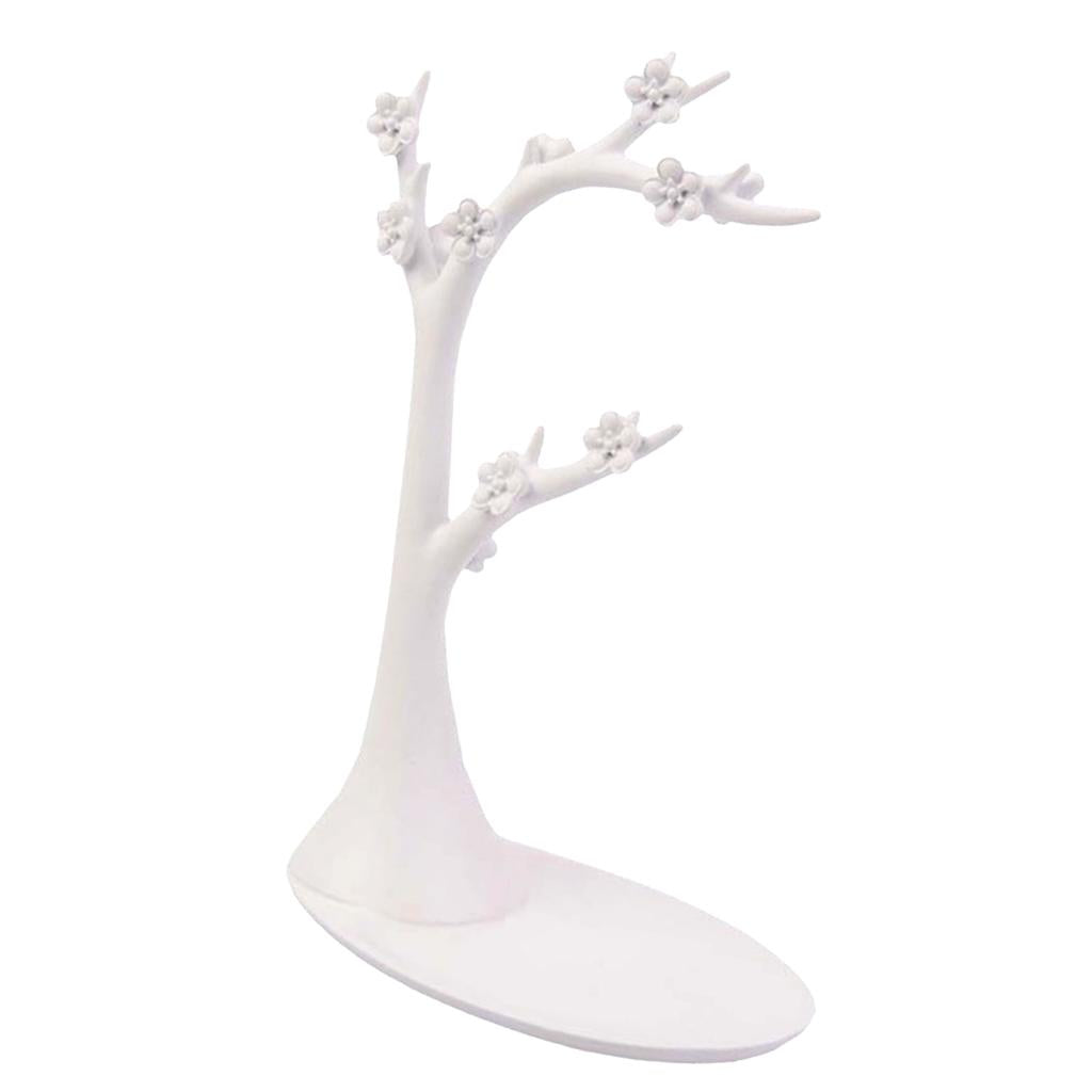 Resin Ornaments Storage Stand Jewelry Ring Pendent Hanging Display White