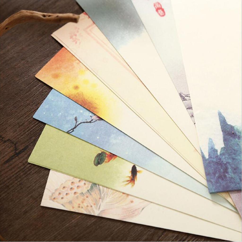 2Sets of Paper Envelopes Blank Stationery Paper Asian Chinese Style Craft 1