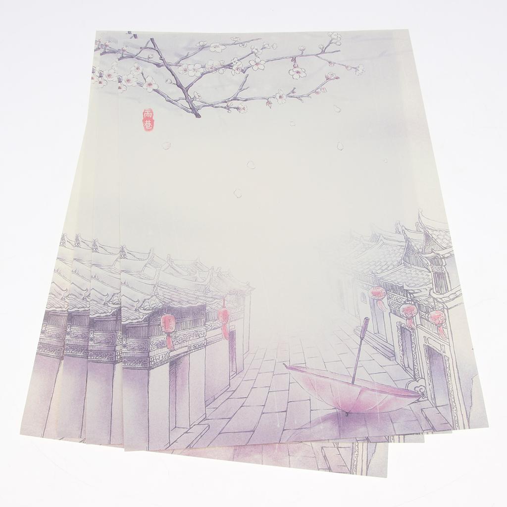 2Sets of Paper Envelopes Blank Stationery Paper Asian Chinese Style Craft 2