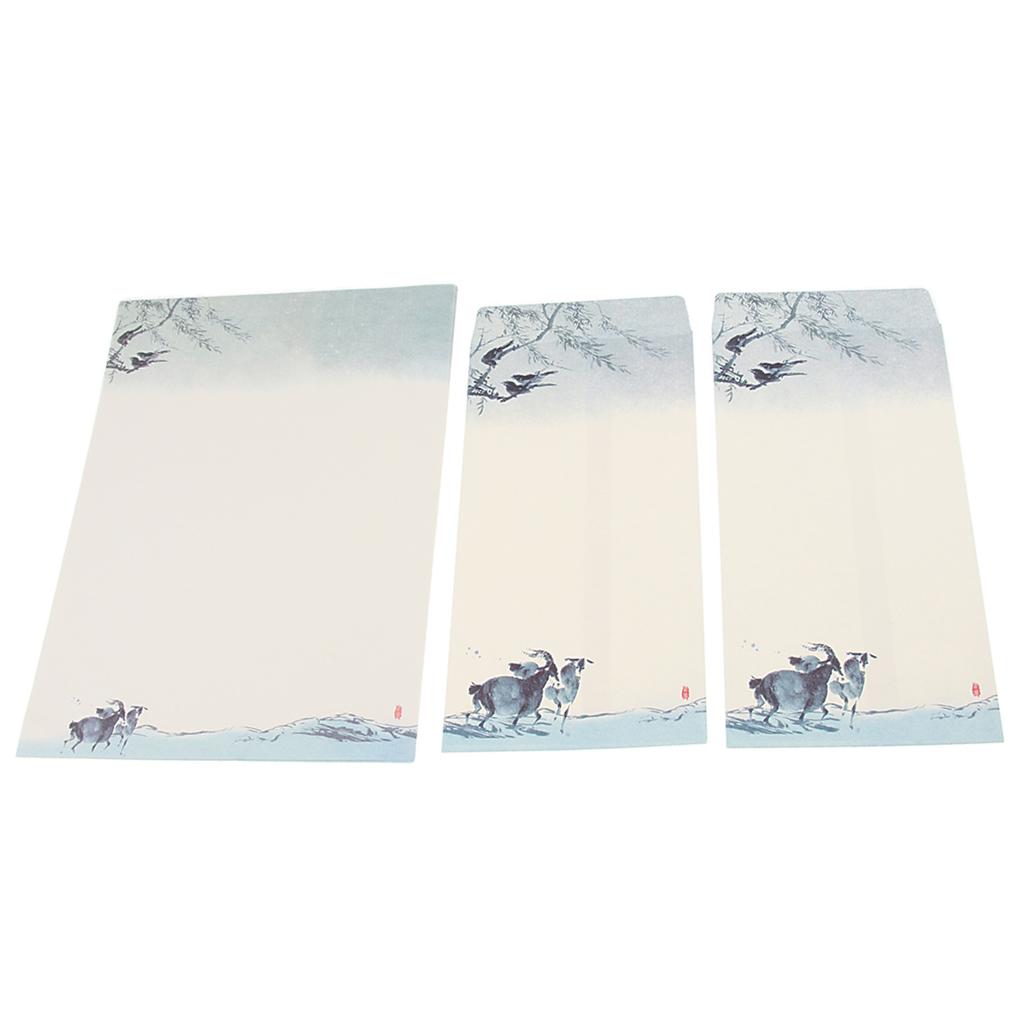 2Sets of Paper Envelopes Blank Stationery Paper Asian Chinese Style Craft 4