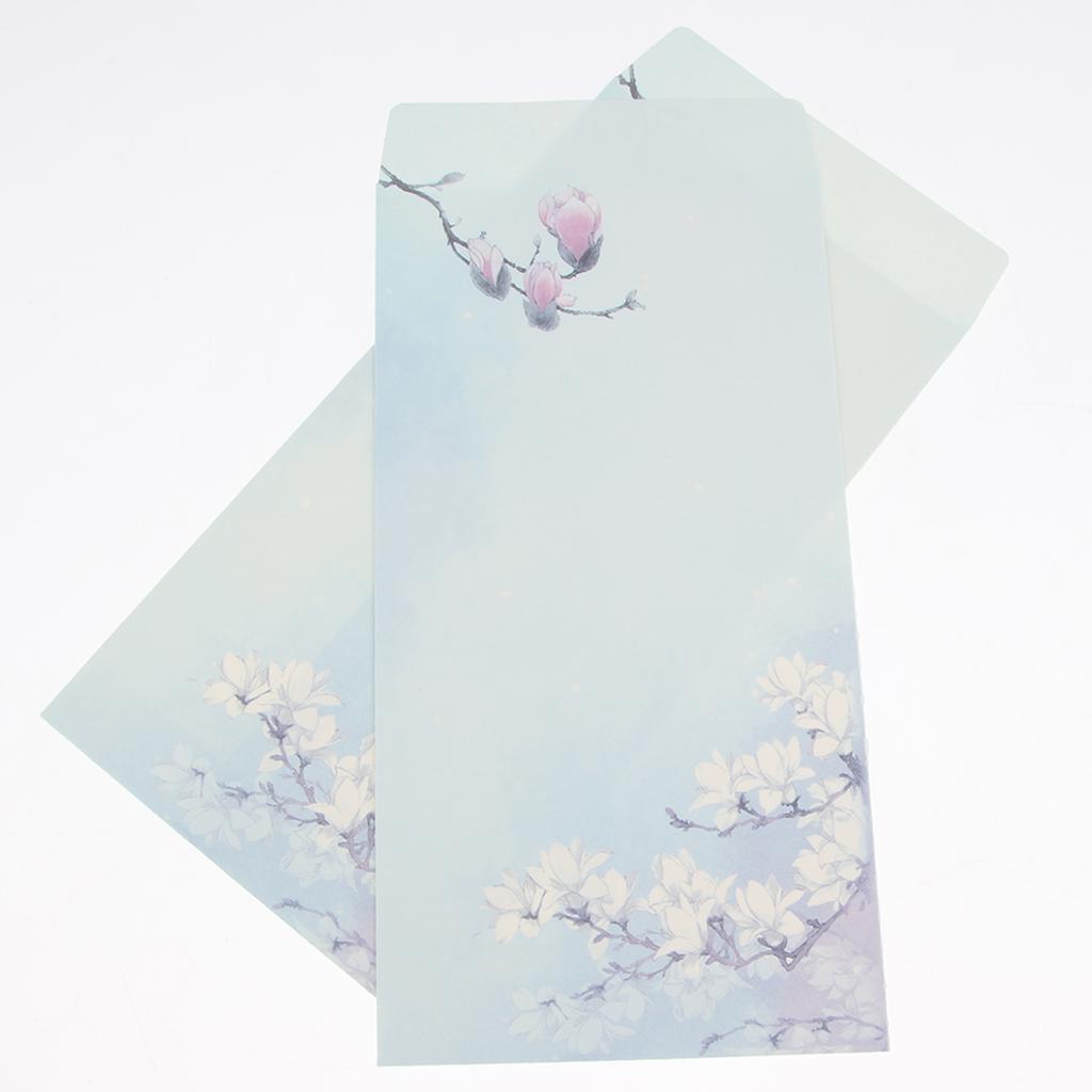 2Sets of Paper Envelopes Blank Stationery Paper Asian Chinese Style Craft 5