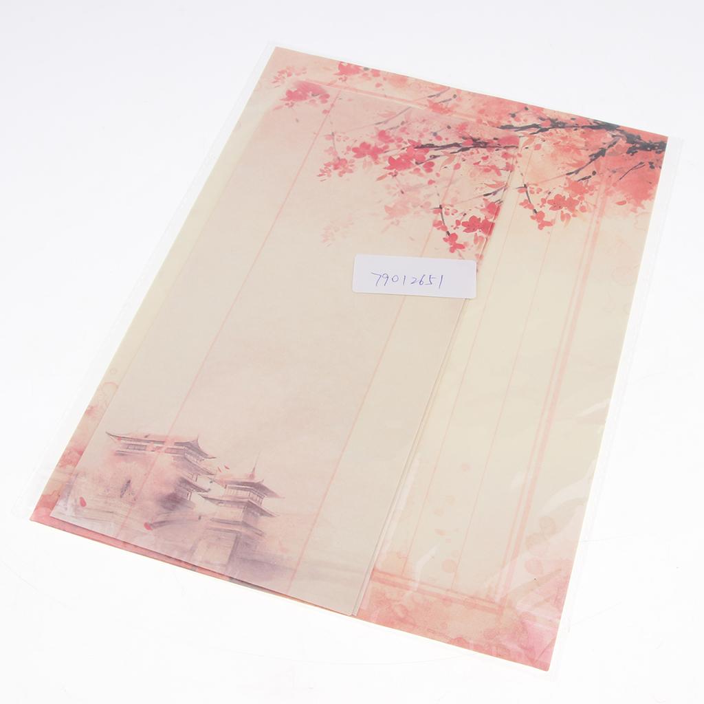 2Sets of Paper Envelopes Blank Stationery Paper Asian Chinese Style Craft 6