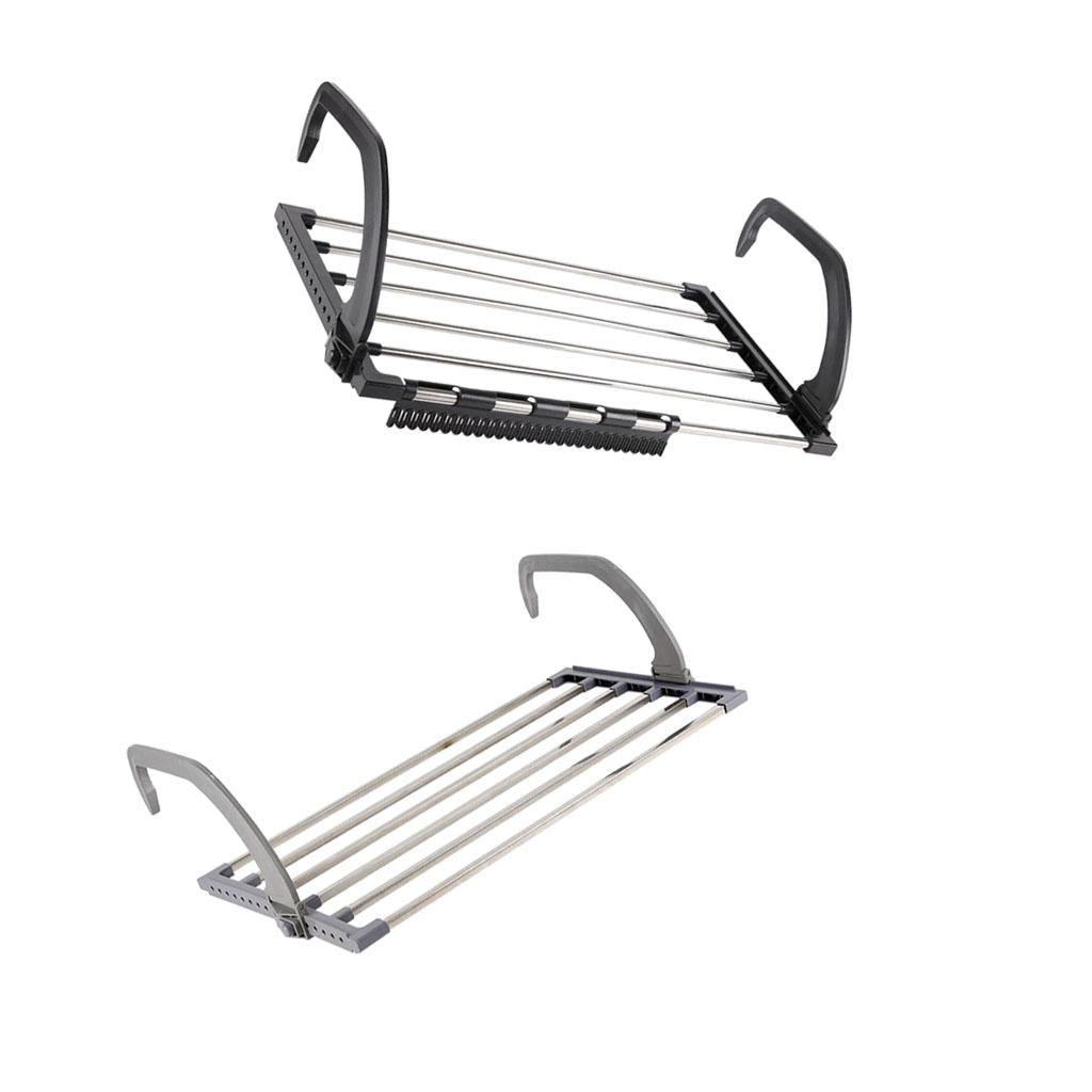 Portable Outdoor Indoor Retractable Laundry Clothes Drying Rack Square Tube