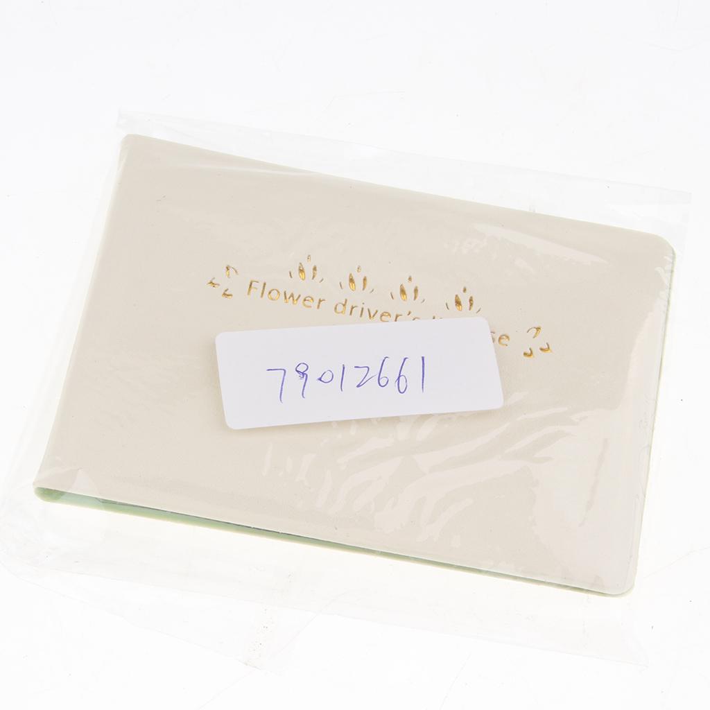 Macaron Color Business Card Holder PU Social Security Card Sleeves White