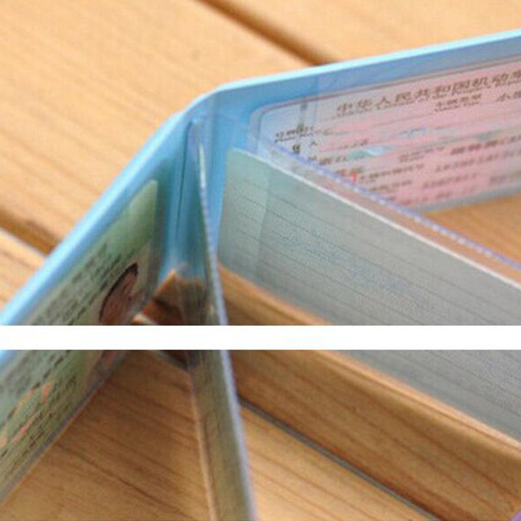 Macaron Color Business Card Holder PU Social Security Card Sleeves Orange