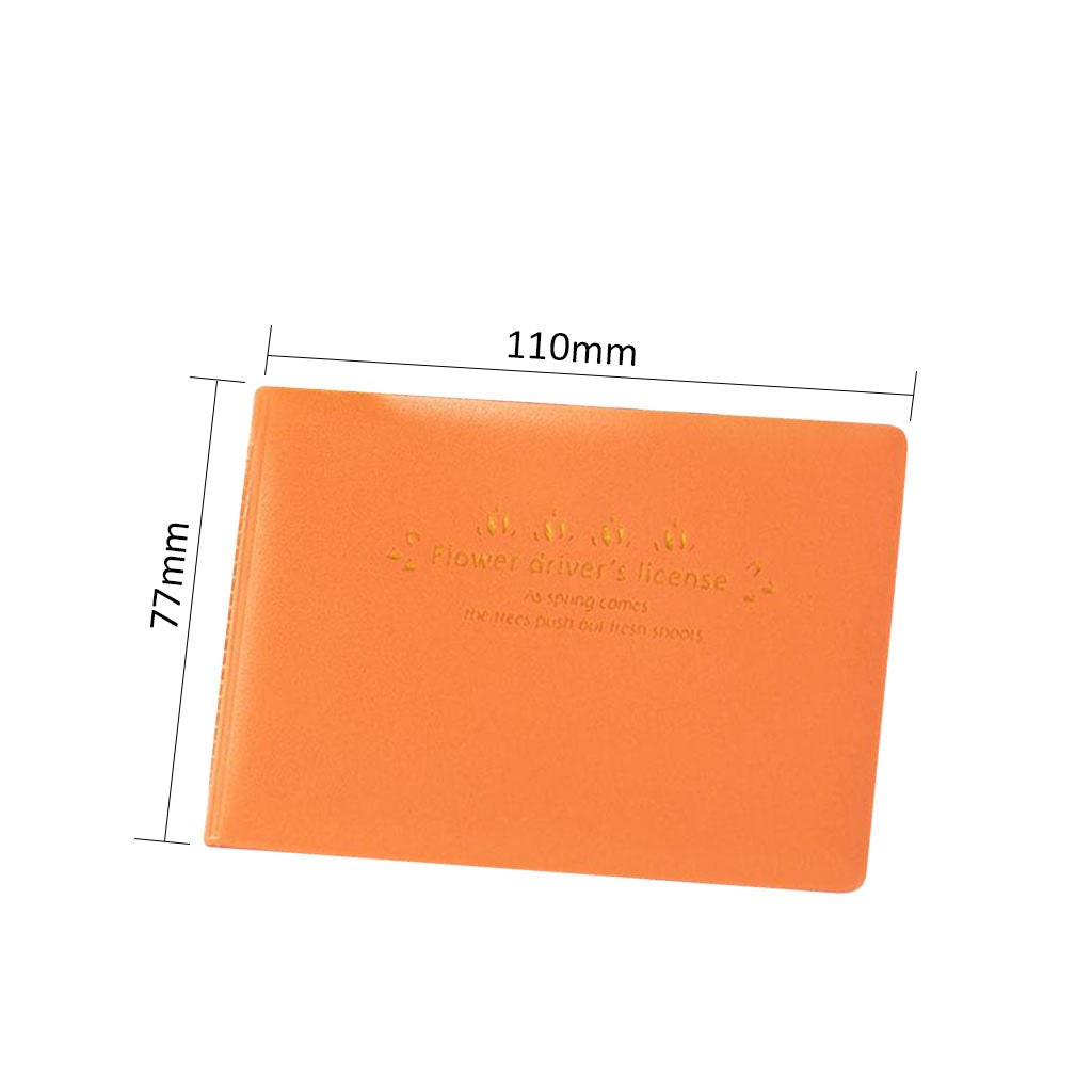 Macaron Color Business Card Holder PU Social Security Card Sleeves Orange