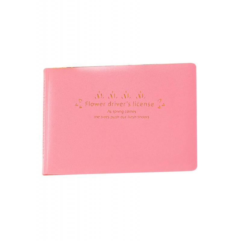 Macaron Color Business Card Holder PU Social Security Card Sleeves Pink