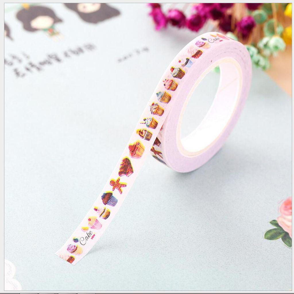 Japanese Washi  Paper Tape Colour Cartoon Handbook Sticker Dessert