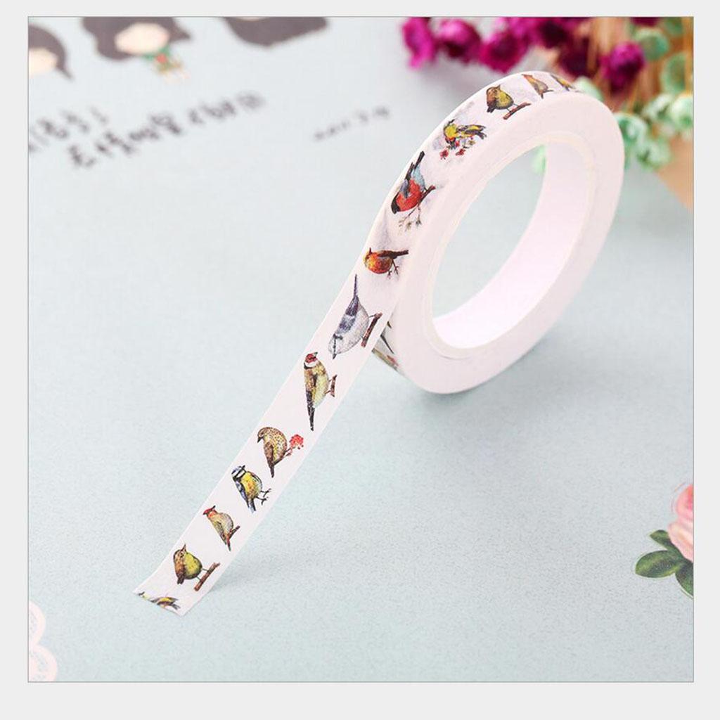 Japanese Washi  Paper Tape Colour Cartoon Handbook Sticker Bird