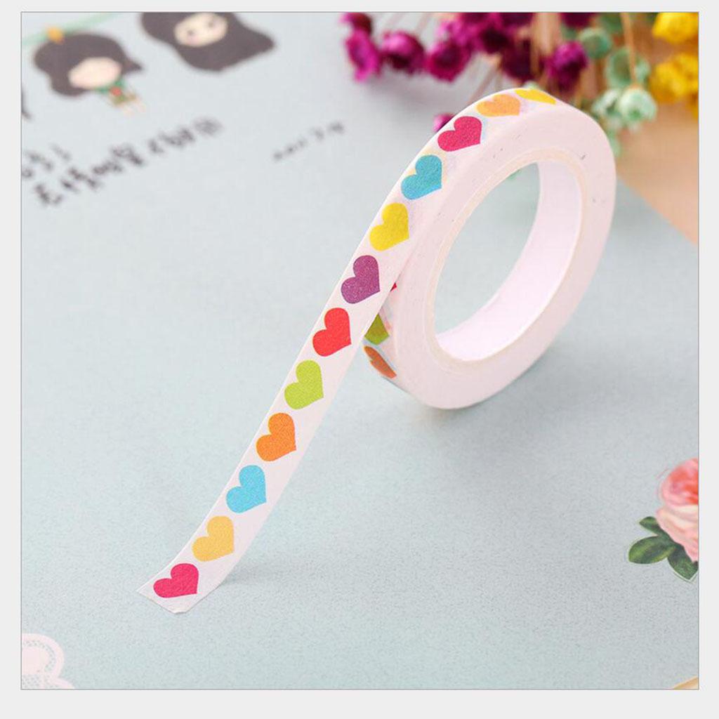 Japanese Washi  Paper Tape Colour Cartoon Handbook Sticker Loving Heart