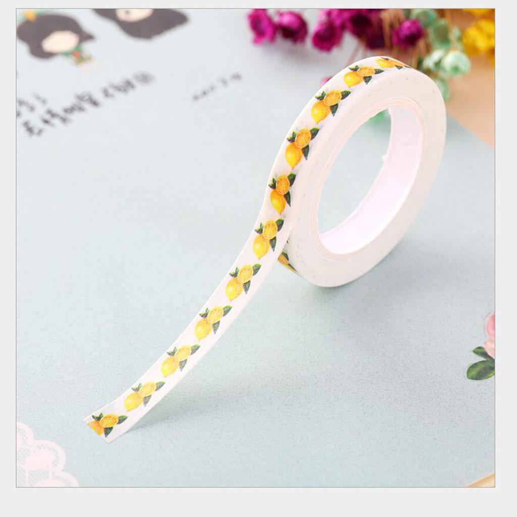 Japanese Washi  Paper Tape Colour Cartoon Handbook Sticker Lemon