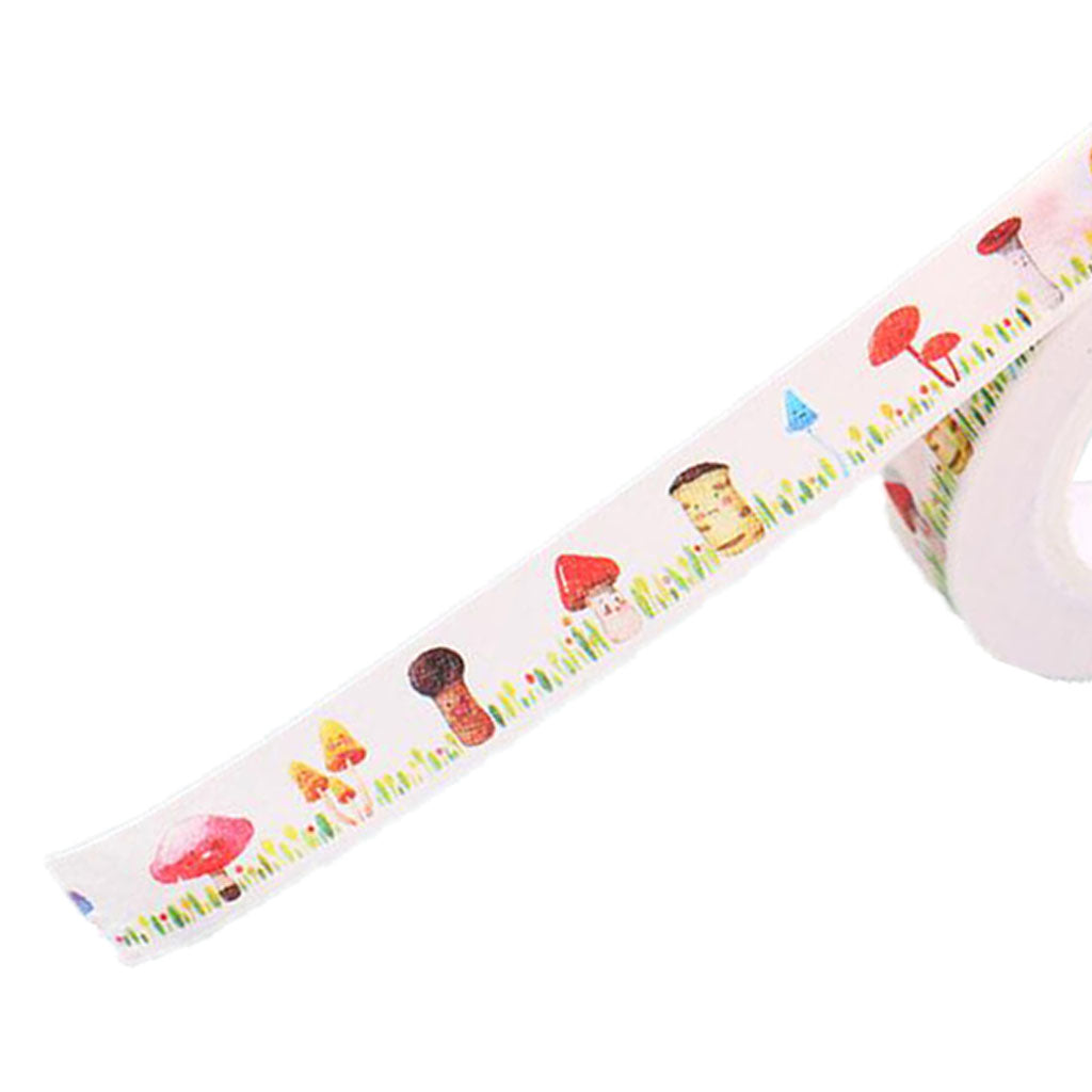 Japanese Washi  Paper Tape Colour Cartoon Handbook Sticker Little Mushroom