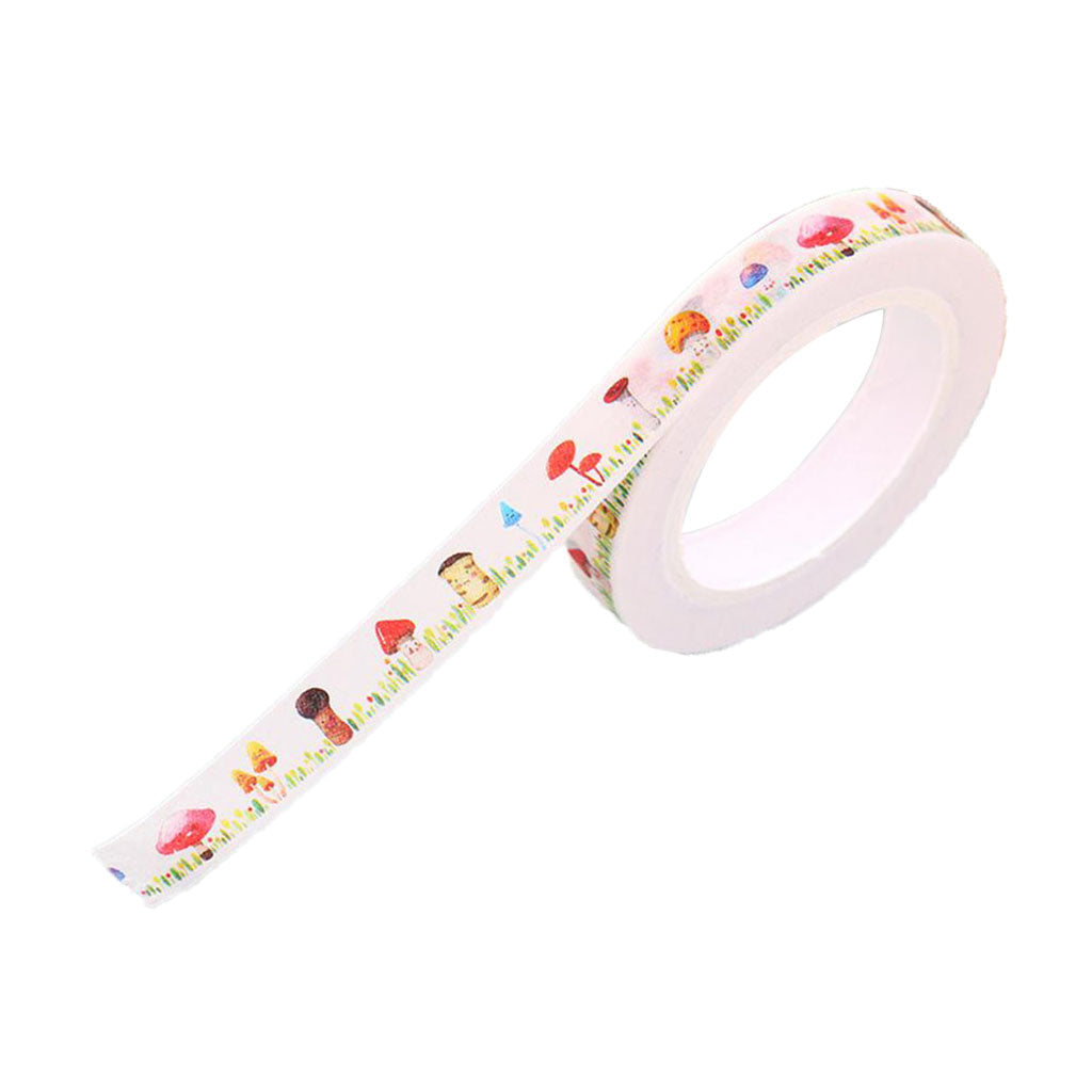 Japanese Washi  Paper Tape Colour Cartoon Handbook Sticker Little Mushroom