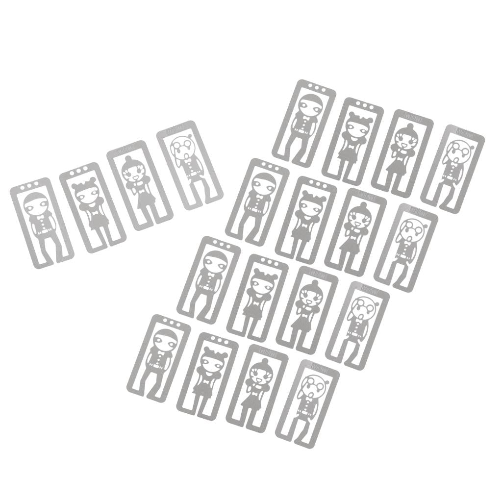 20Pcs Bookmarks Metal Cute Bookmark Book Mark Stationery Office Accessories Baby