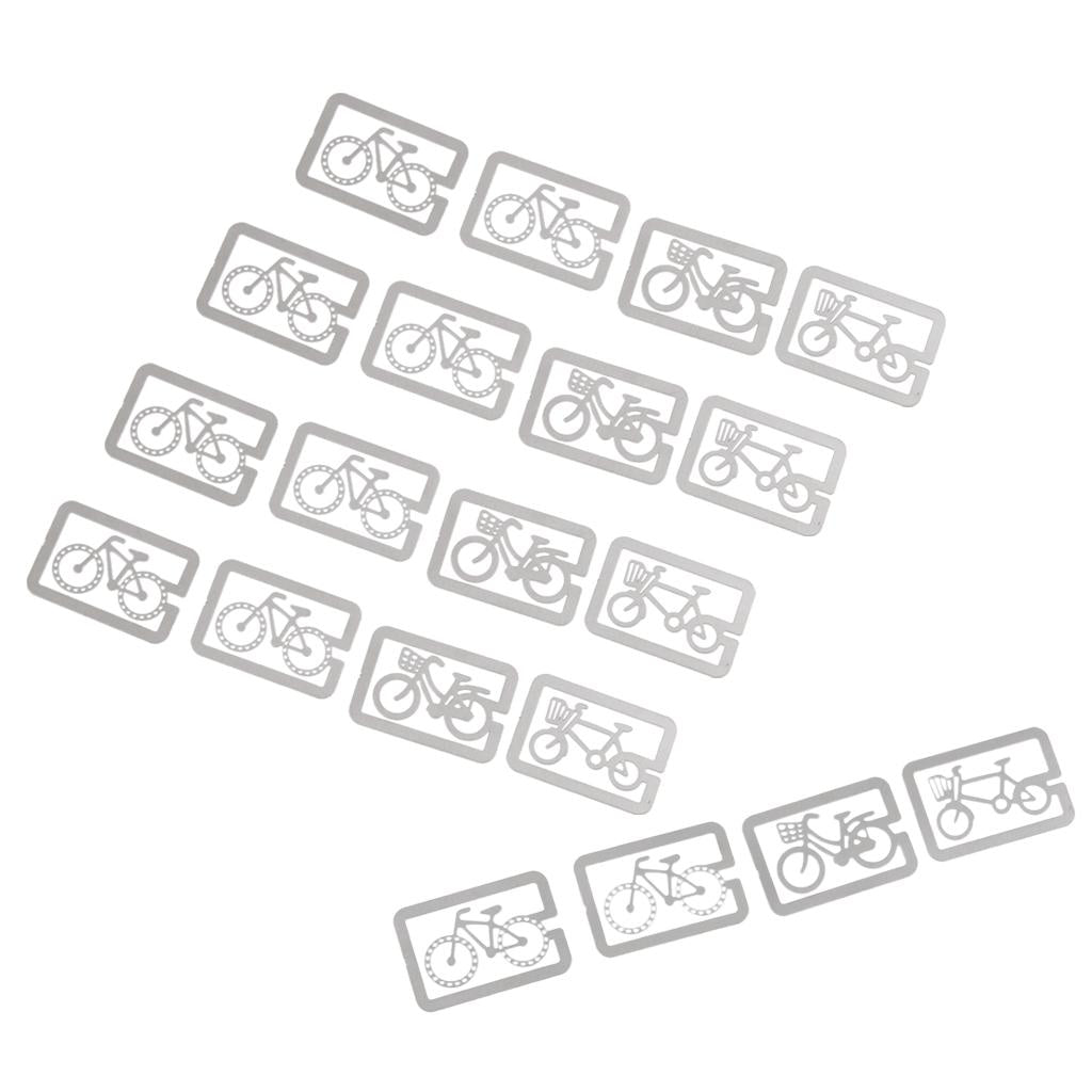 20Pcs Bookmarks Metal Cute Bookmark Book Mark Stationery Office Accessories Bicycle