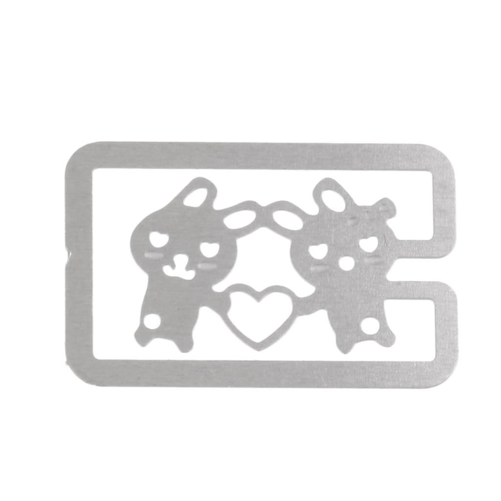20Pcs Bookmarks Metal Cute Bookmark Book Mark Stationery Office Accessories Heart