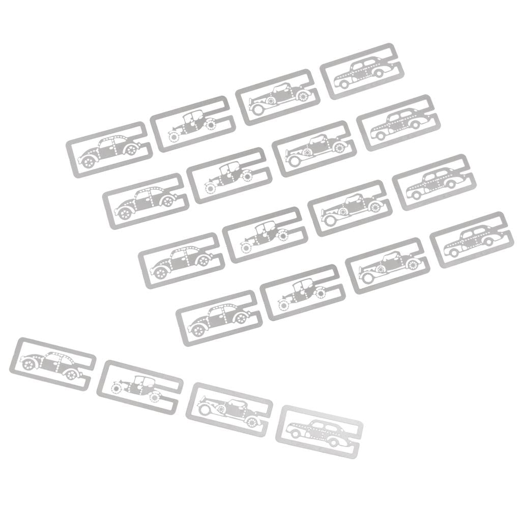 20Pcs Bookmarks Metal Cute Bookmark Book Mark Stationery Office Accessories Car