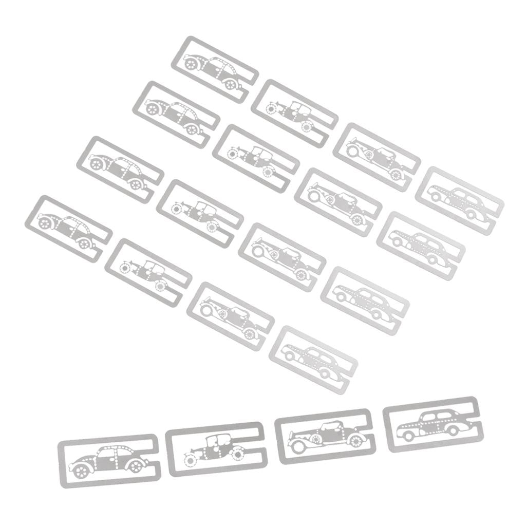 20Pcs Bookmarks Metal Cute Bookmark Book Mark Stationery Office Accessories Car