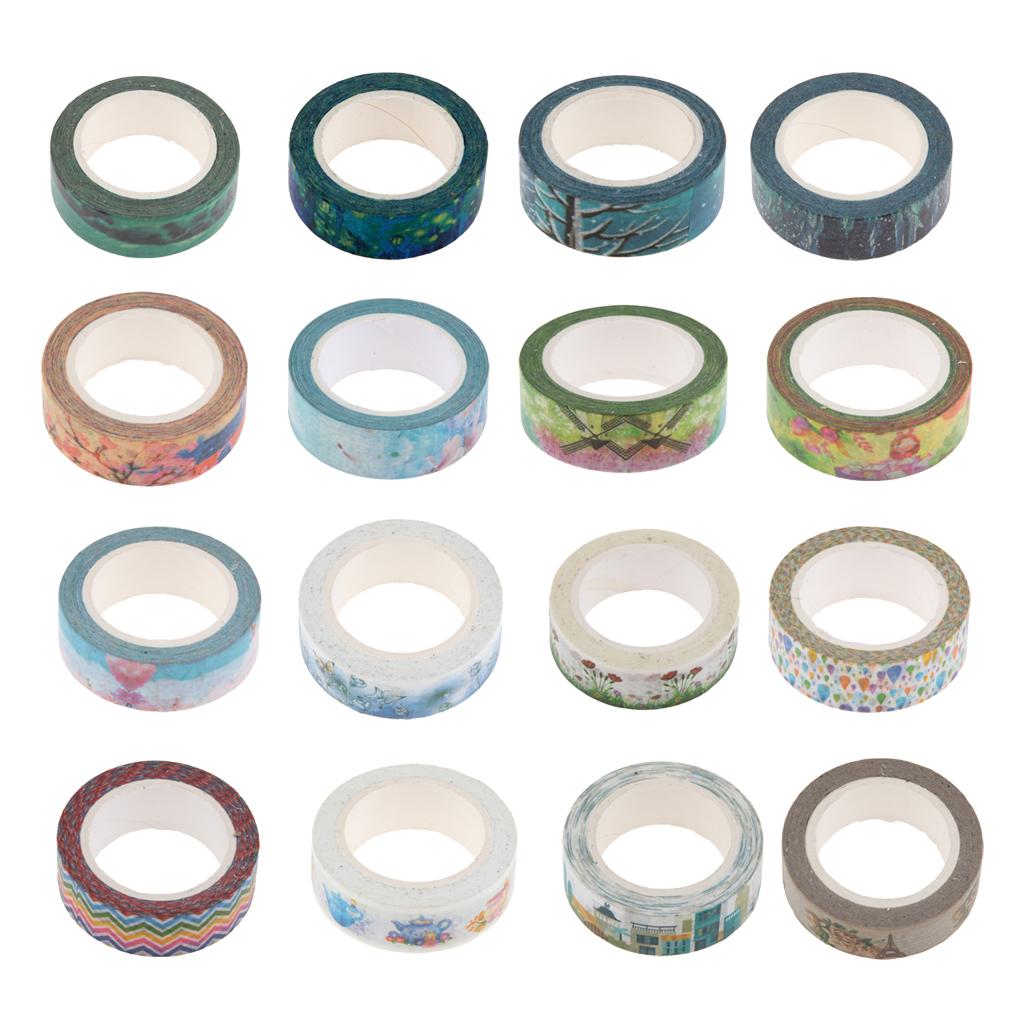 10m Washi Tape Set Masking Tape Scrapbook Decorative Paper Adhesive Sticker  1