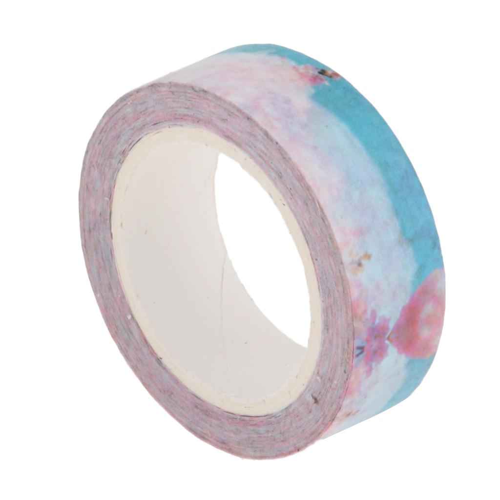 10m Washi Tape Set Masking Tape Scrapbook Decorative Paper Adhesive Sticker  9