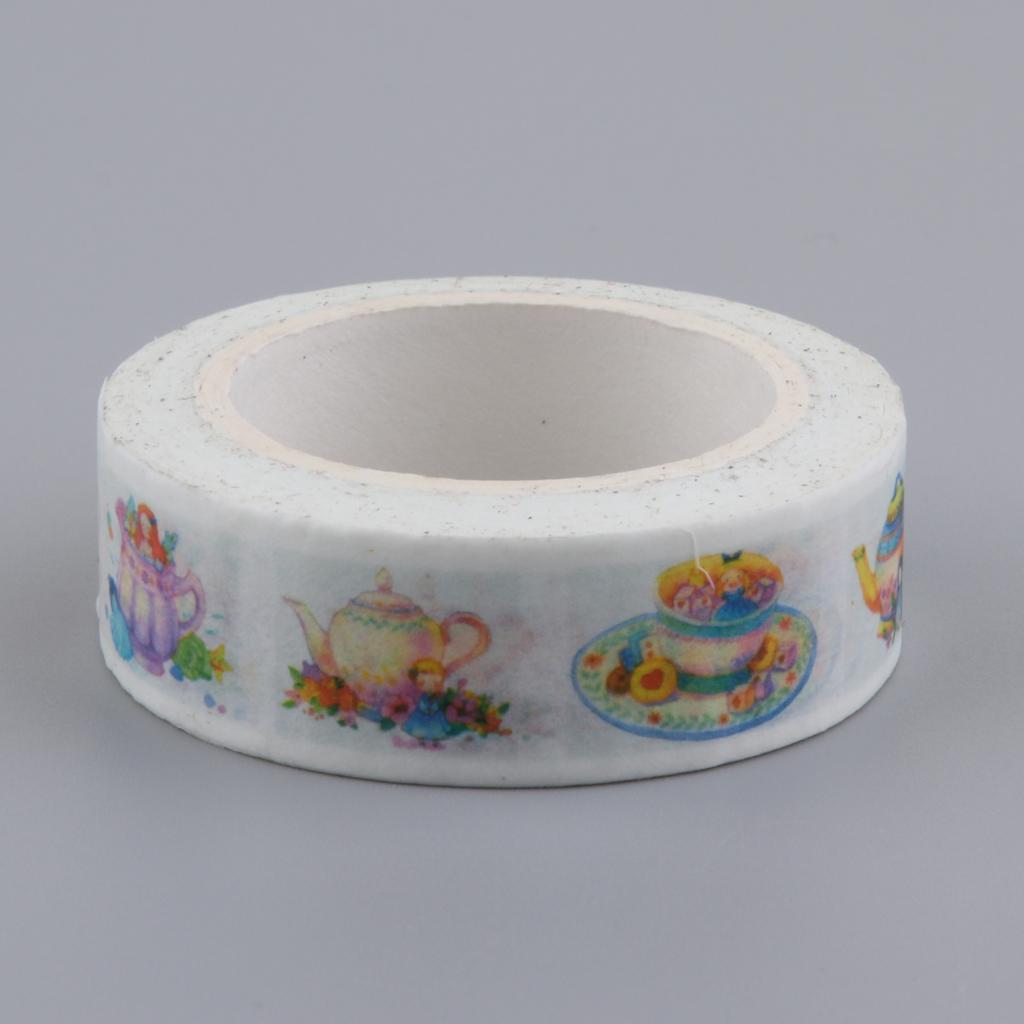 10m Washi Tape Set Masking Tape Scrapbook Decorative Paper Adhesive Sticker  14