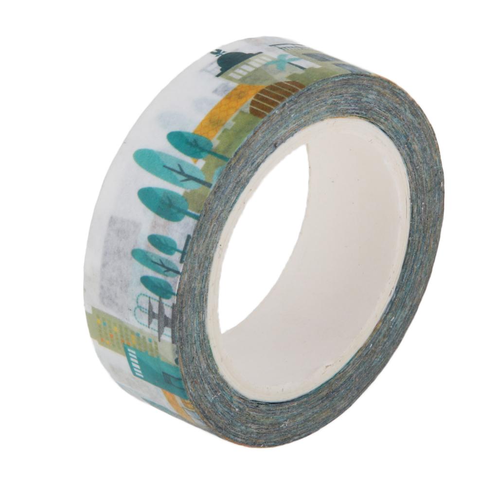 10m Washi Tape Set Masking Tape Scrapbook Decorative Paper Adhesive Sticker  15