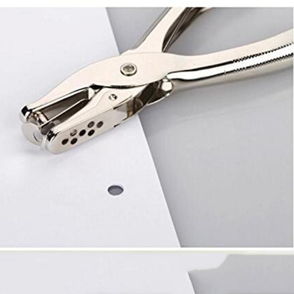 3xOffice Punch 8 Pages Metal School Loose-leaf Single Puncher Hand Paper Hole 3mm