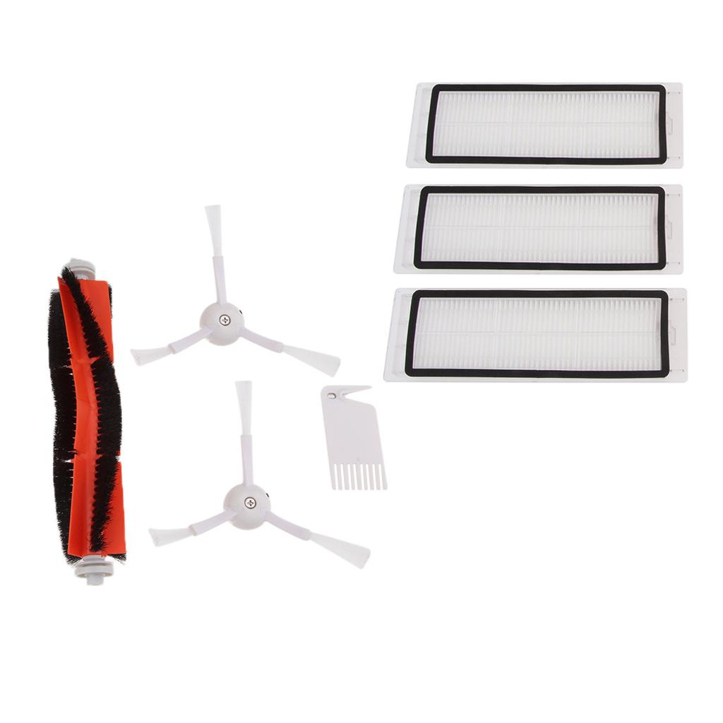 3PCS Hepa Filter+2PCS Side Brush+1PCS Main Brush+1 Comb for Xiaomi Cleaner