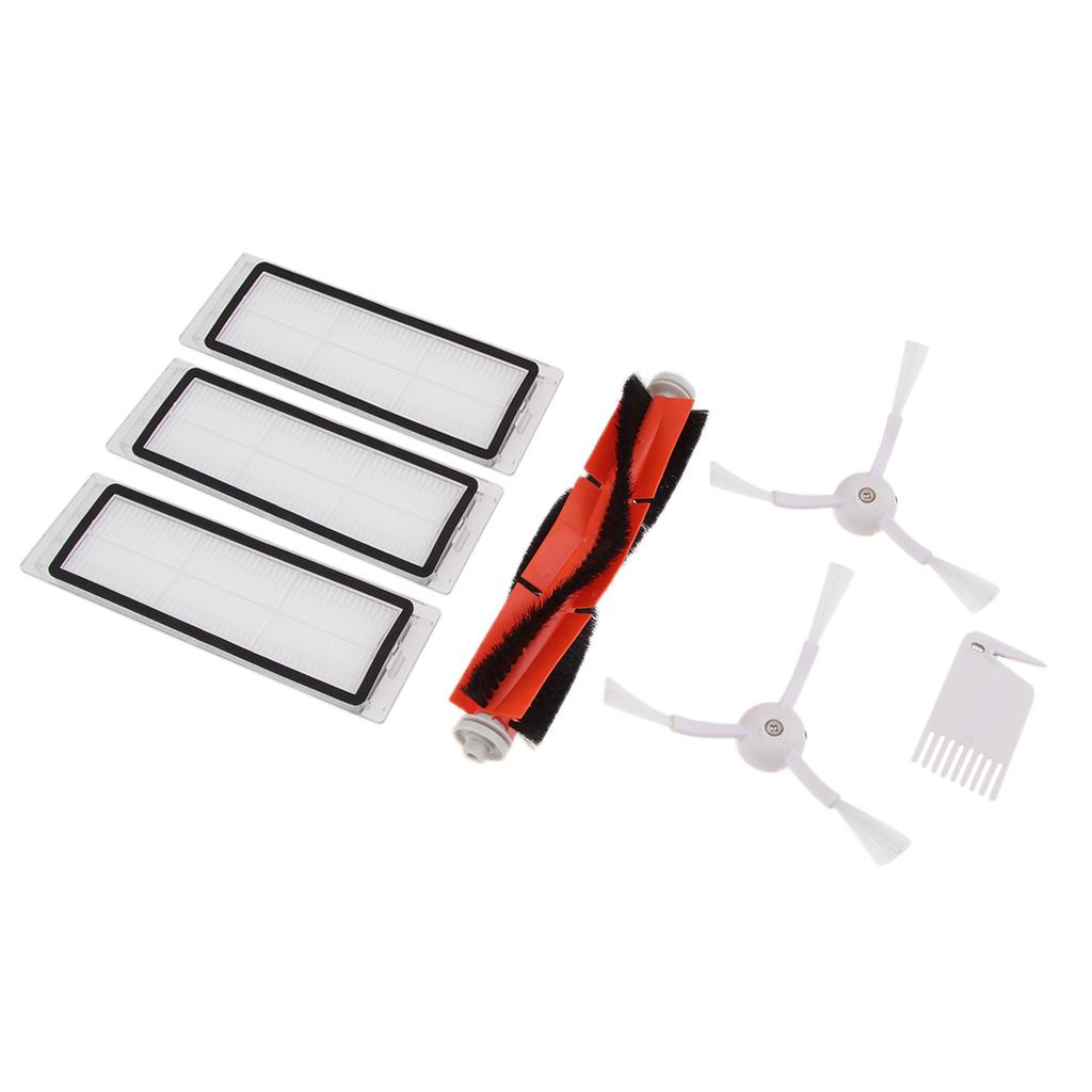 3PCS Hepa Filter+2PCS Side Brush+1PCS Main Brush+1 Comb for Xiaomi Cleaner
