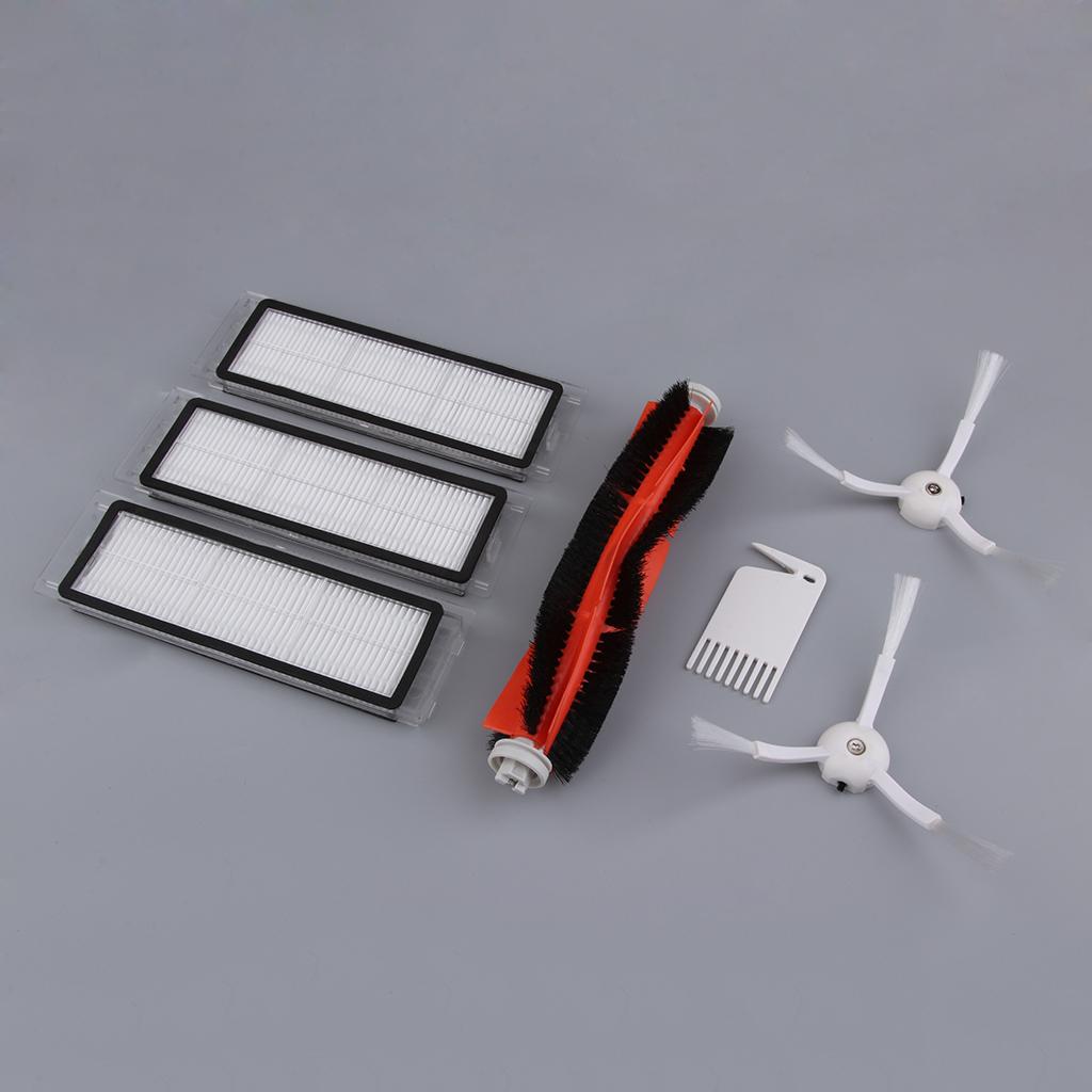 3PCS Hepa Filter+2PCS Side Brush+1PCS Main Brush+1 Comb for Xiaomi Cleaner
